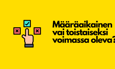 Määräaikainen vai toistaiseksi voimassa oleva sähkösopimus?